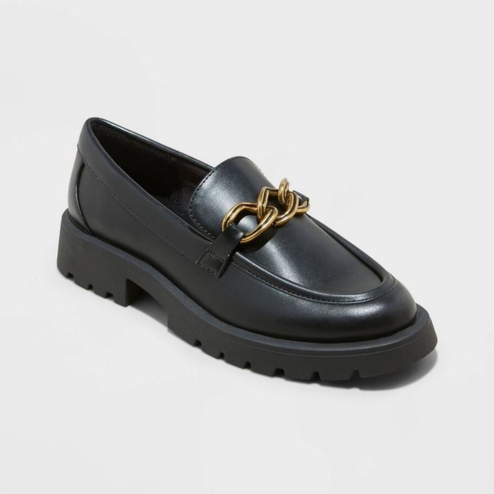 Women's Archie Loafer Flats - A New Day Jet Black 10